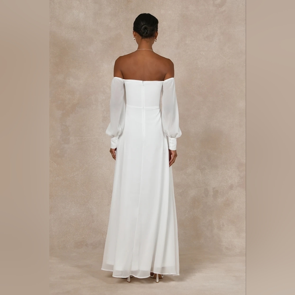 Lulu's Elegant White Maxi Dress - Picture 5 of 9
